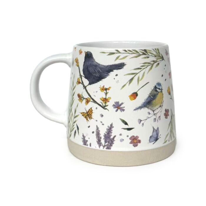 Jan Pashley Wings & Wildflowers Tapered Stoneware Mug