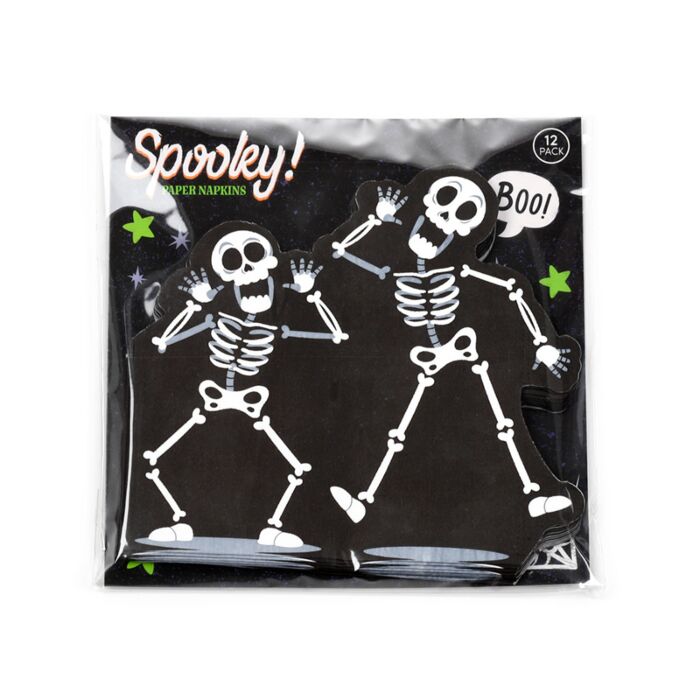 Halloween Skeleton Pack of 12 3ply Paper Party Napkins