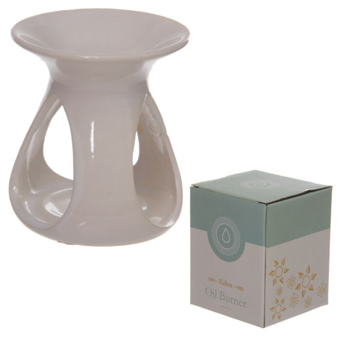 Eden White Tear Drop Ceramic Oil & Wax Melt Burner