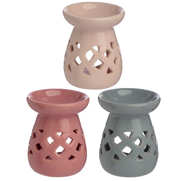 Eden Pastels Cut Out Lattice Ceramic Oil & Wax Melt Burner