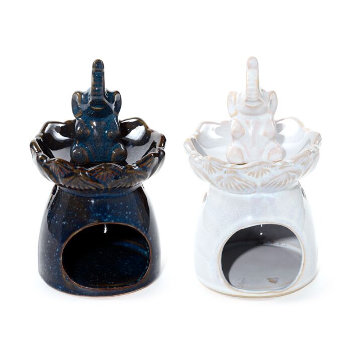 Eden Elephant Lotus Flower Dish Oil Burner