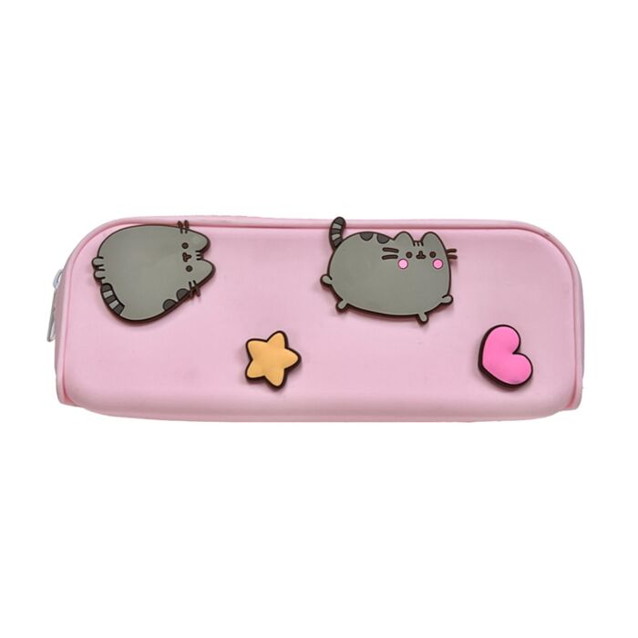 Pusheen the Cat Stars & Hearts Silicone Pencil Case