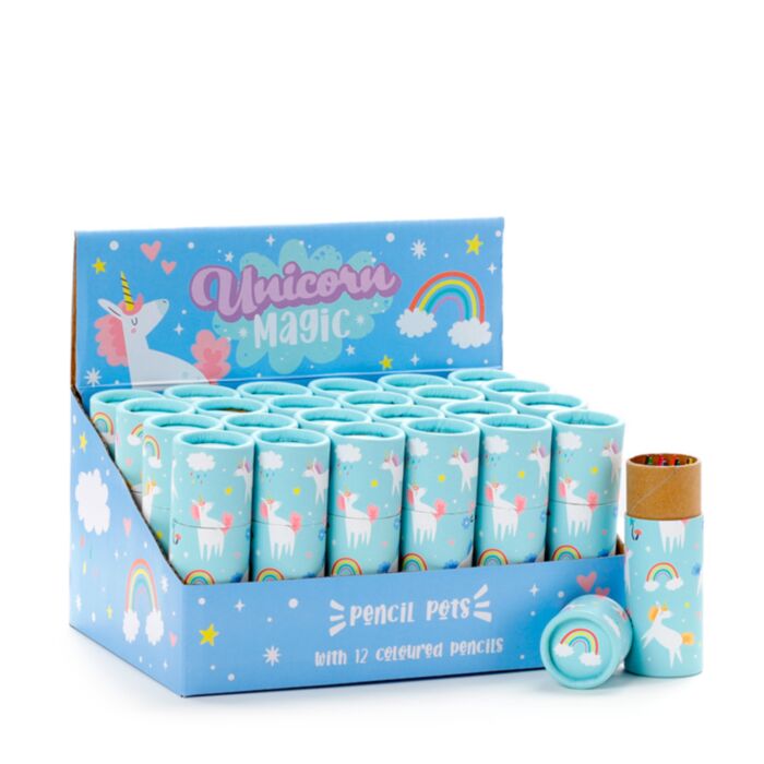 Unicorn Magic Pencil Pot with 12 Colouring Pencils