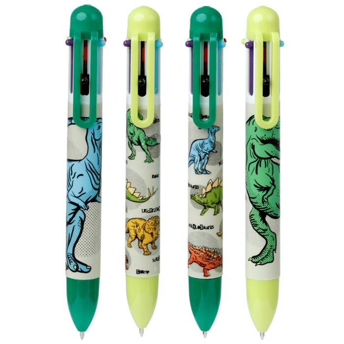 Dinosauria Multi Colour Pen (6 Colours)