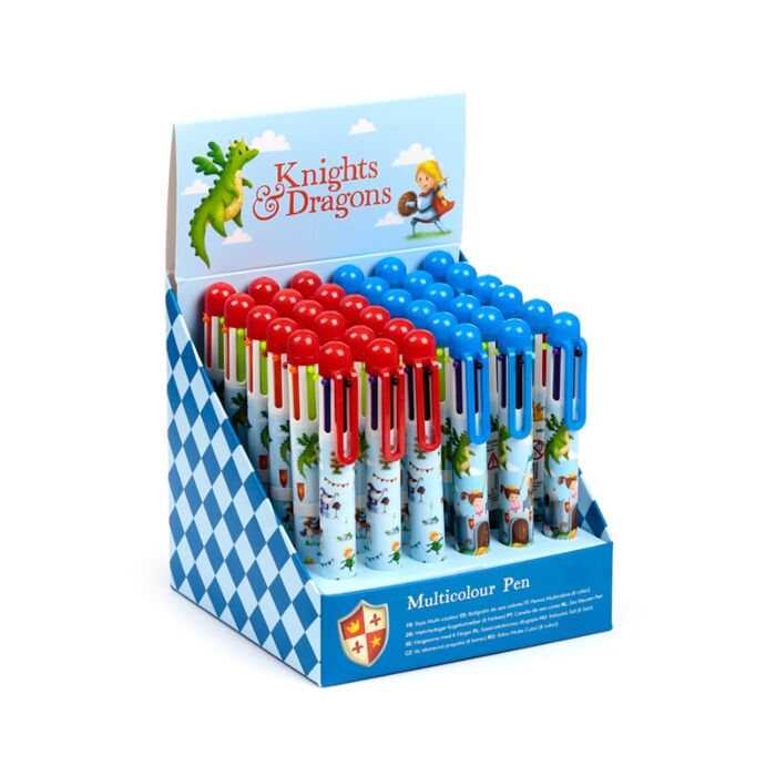 Knights & Dragons Multi Colour Pen (6 Colours)