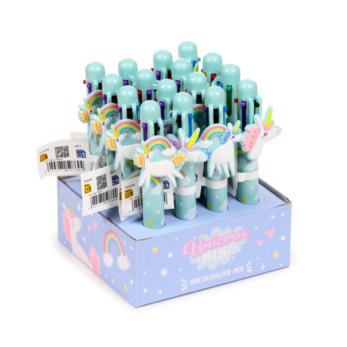 Unicorn Magic Multi Colour Pen with Charm (6 Colours)
