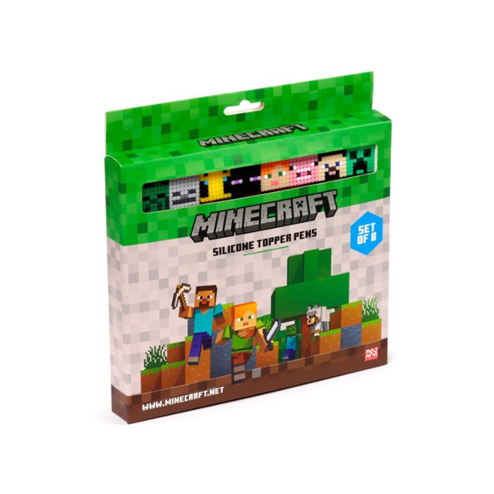 Minecraft Fine Tip Pen with Silicone Topper 8 Piece Set