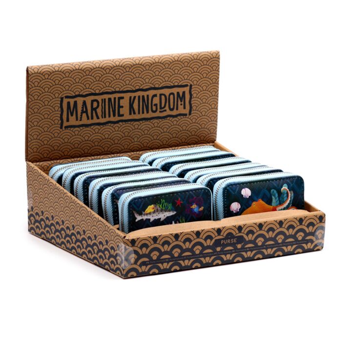 Marine Kingdom Zip Around Small Wallet Purse