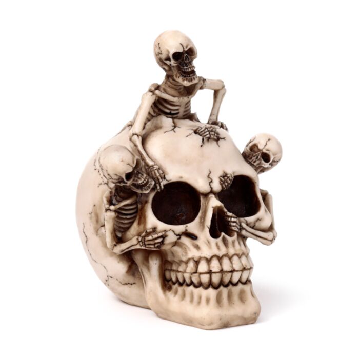 Skull with Bursting Skeletons