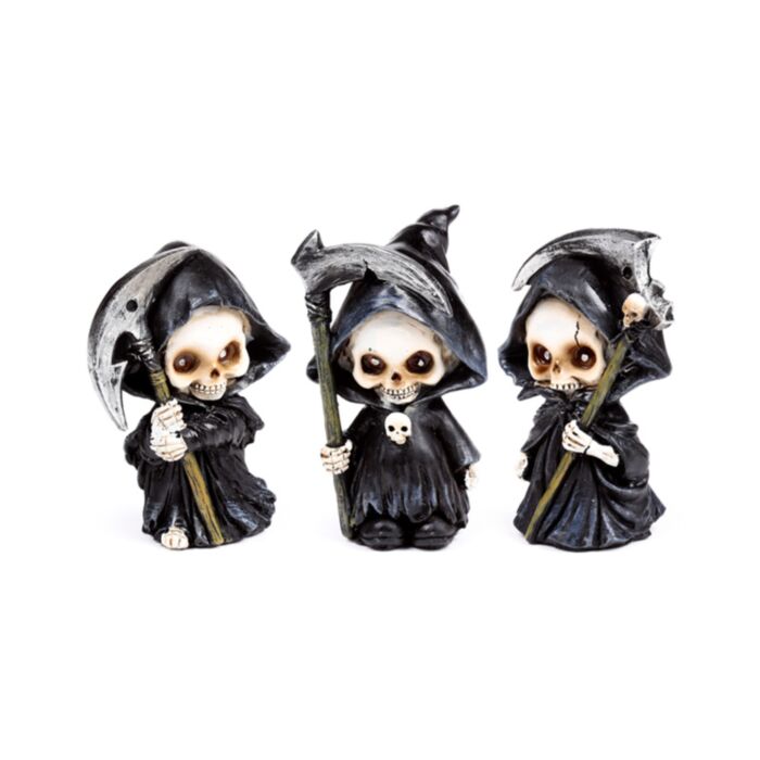 The Reaper Mini Skull Set of 3 with Scythes