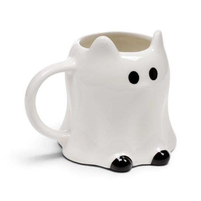 Spooky Cat Ghost Ceramic Shaped Mug