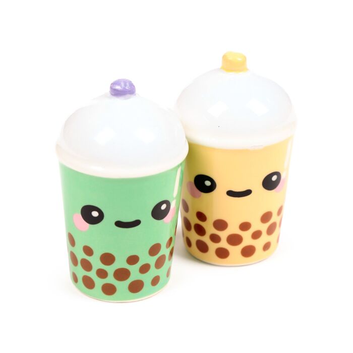 Boba & Matcha Bubble Tea Foodiemals Ceramic Salt & Pepper Set