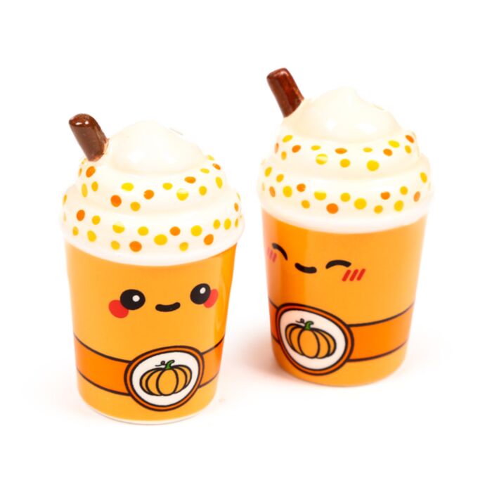Hazel the Pumpkin Spiced Latte Foodiemals Ceramic Salt & Pepper Set