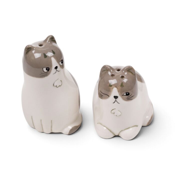 Beans & Co Cats Ceramic Salt & Pepper Set