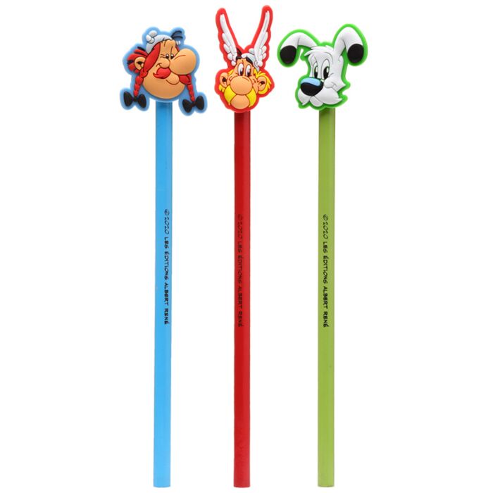 Asterix, Obelix & Idefix Pencil with PVC Topper