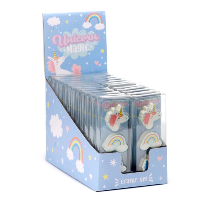 Unicorn Magic 3 Piece Shaped Eraser Set