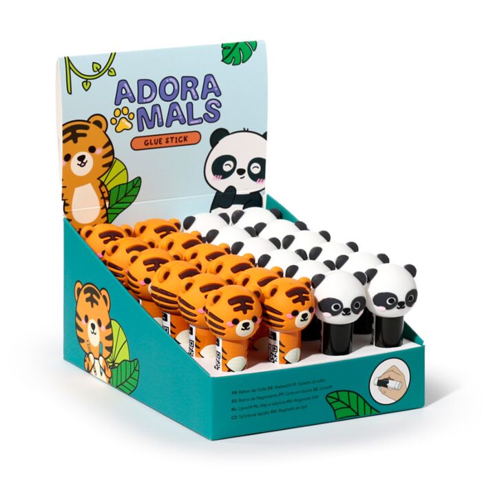 Adoramals Wild Tiger & Panda Glue Stick