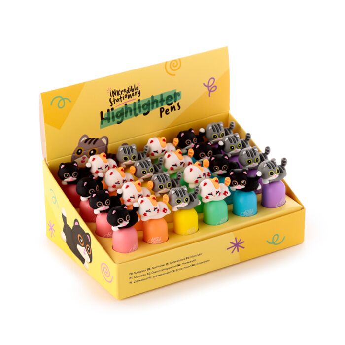Cute Cat Highlighter Pen with Topper
