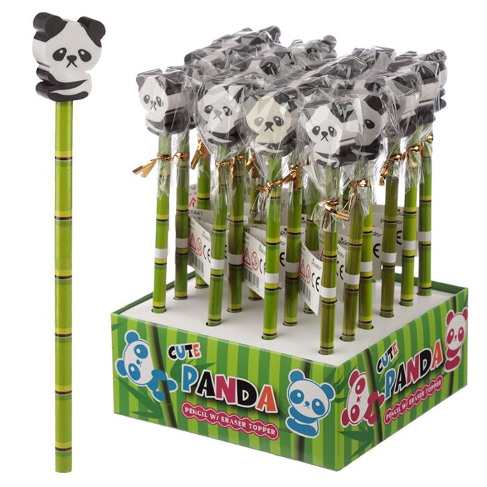 Cute Panda Pencil & Eraser Topper