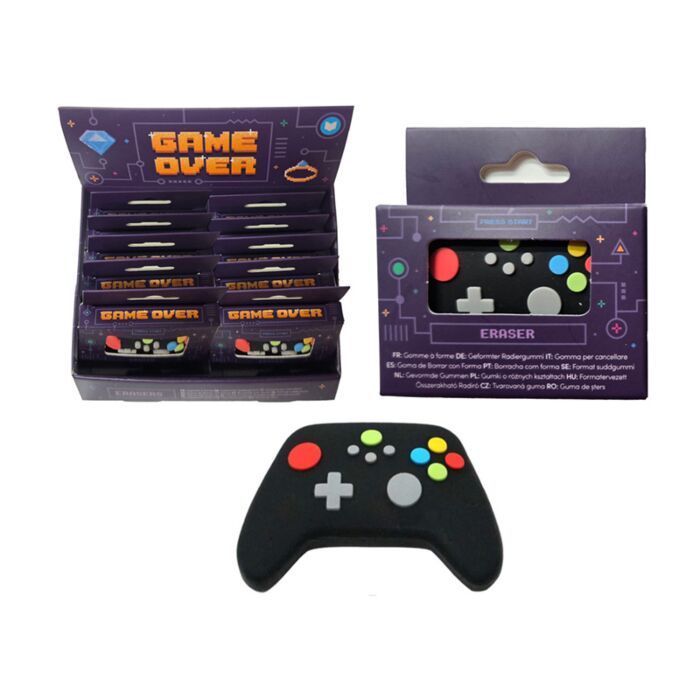 Game Over Game Controller Shaped Eraser