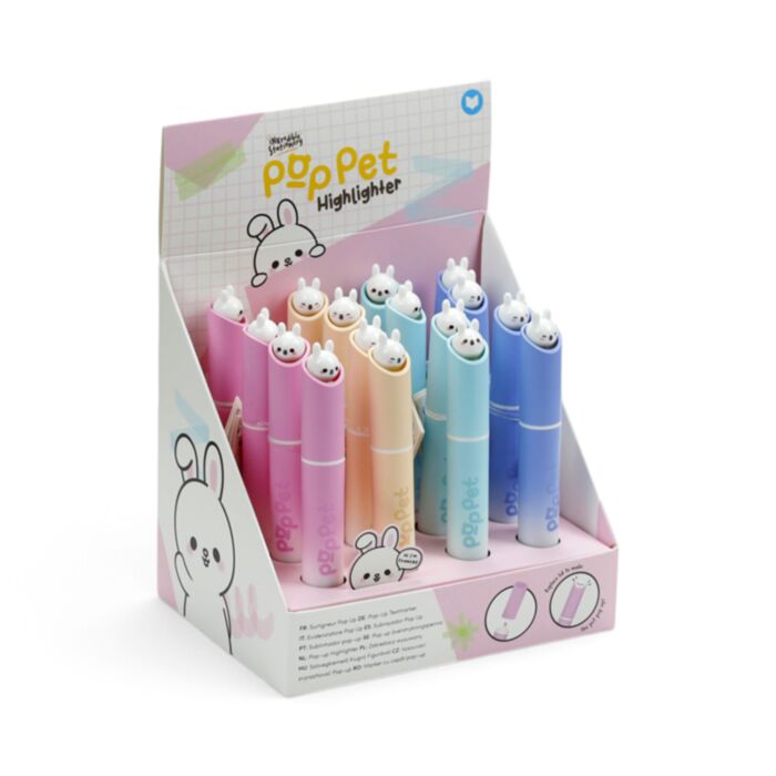 Adoramals Pets Rabbit Pop Pet Highlighter Pen