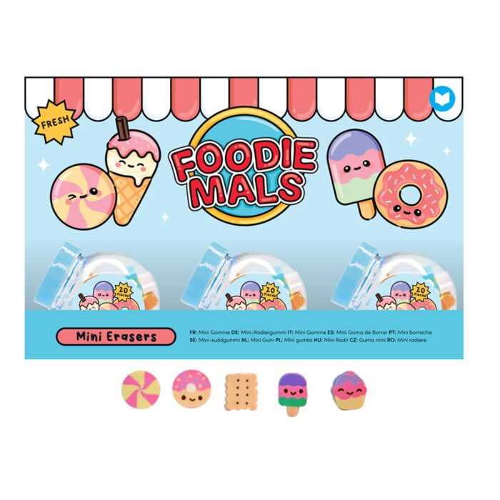 Foodiemals Mini Erasers in a Pot