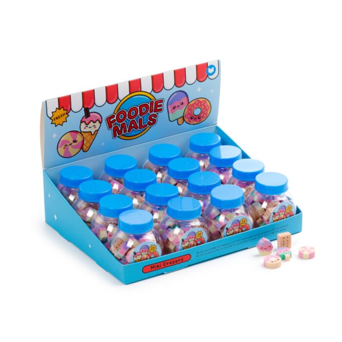 Foodiemals Mini Shaped Erasers in a Pot