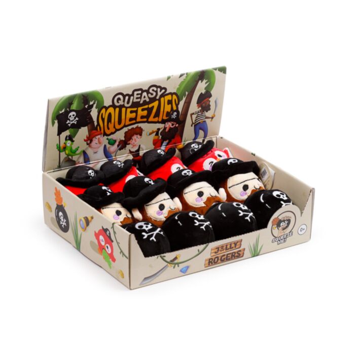 Queasy Squeezies Jolly Rogers Pirate Plush Squeezy Toy