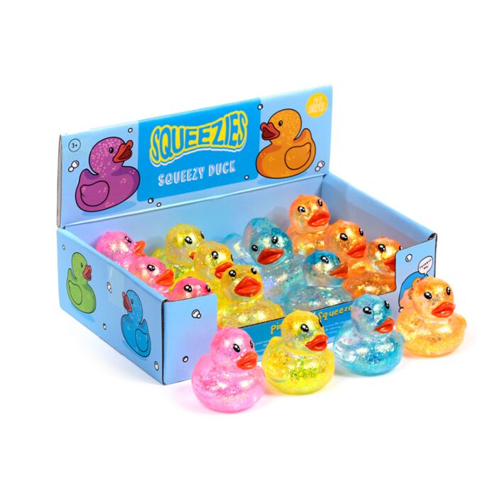 Maltose Squeezy Glitter Duck Stress Toy