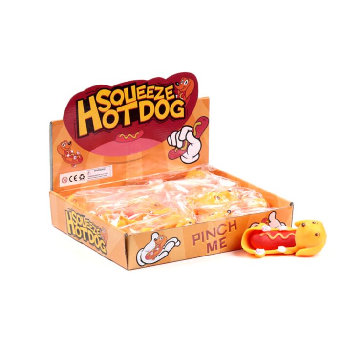 Stretchy Squeezy Hot Dog Sausage Dog Toy