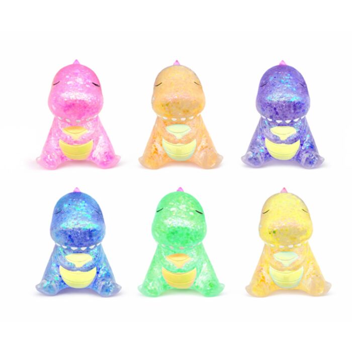 Maltose Squeezy Glitter Dinosaur Stress Toy