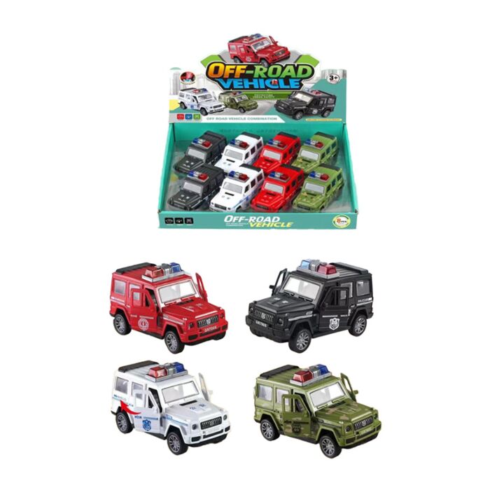 Off-Road Emergency Vehicle Friction Push/Pull Action Toy