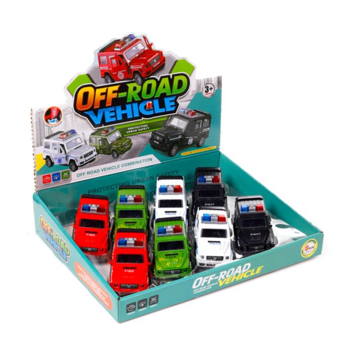 Off-Road Emergency Vehicle Friction Push/Pull Action Toy