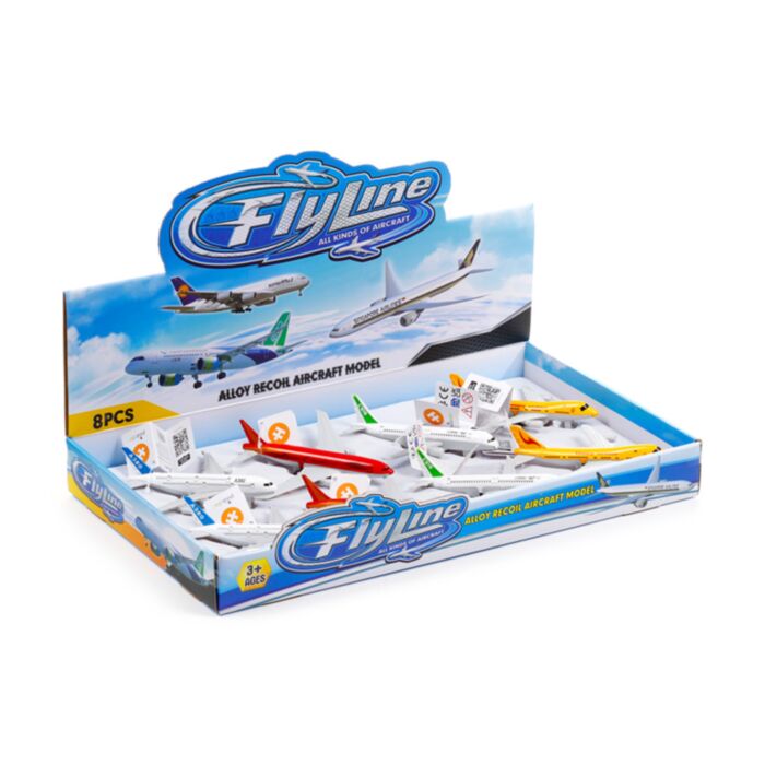 Flyline Jet Aeroplane Friction Pull Back Action Toy