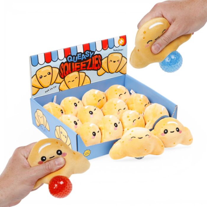 Queasy Squeezies Foodiemals Boulangerie Croissant Plush Squeezy Toy