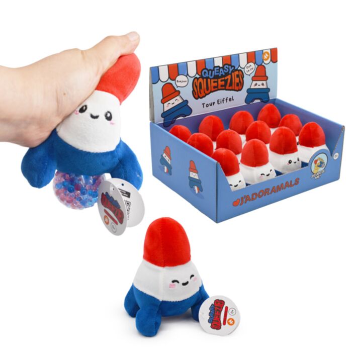 Queasy Squeezies Je t'aime Paris Tour Eiffel Plush Squeezy Toy
