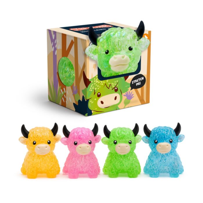 Maltose Squeezy Glitter Highland Coo Cow Stress Toy