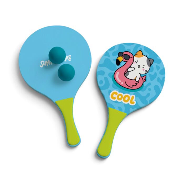Summertime Adoramals Pool Party Small Beach Rackets & Ball Set