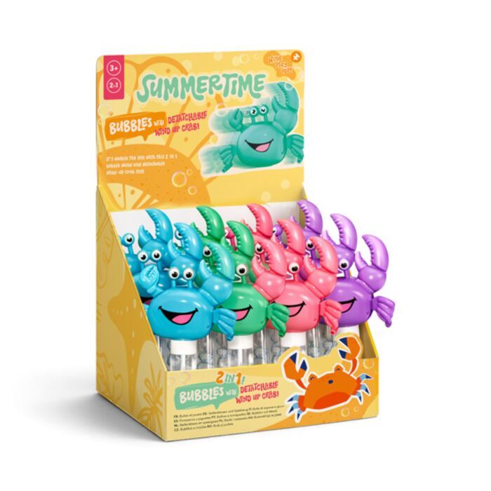 Summertime 2 in 1 Crab Bubbles & Wind Up Toy