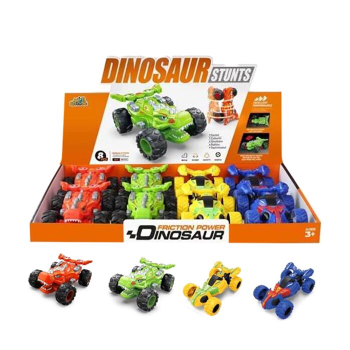 Dinosaur Stunt Car Friction Push/Pull Action Toy