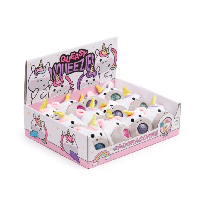 Queasy Squeezies Adoracorns Unicorn Plush Squeezy Toy