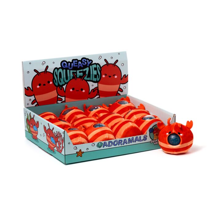 Queasy Squeezies Adoramals Lobster Plush Squeezy Toy