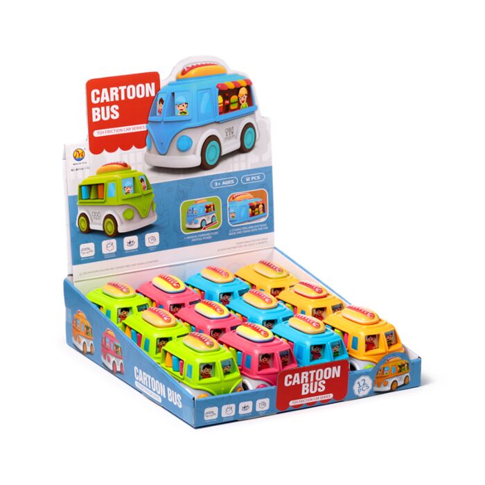 Cartoon Food Truck Friction Push/Pull Action Toy