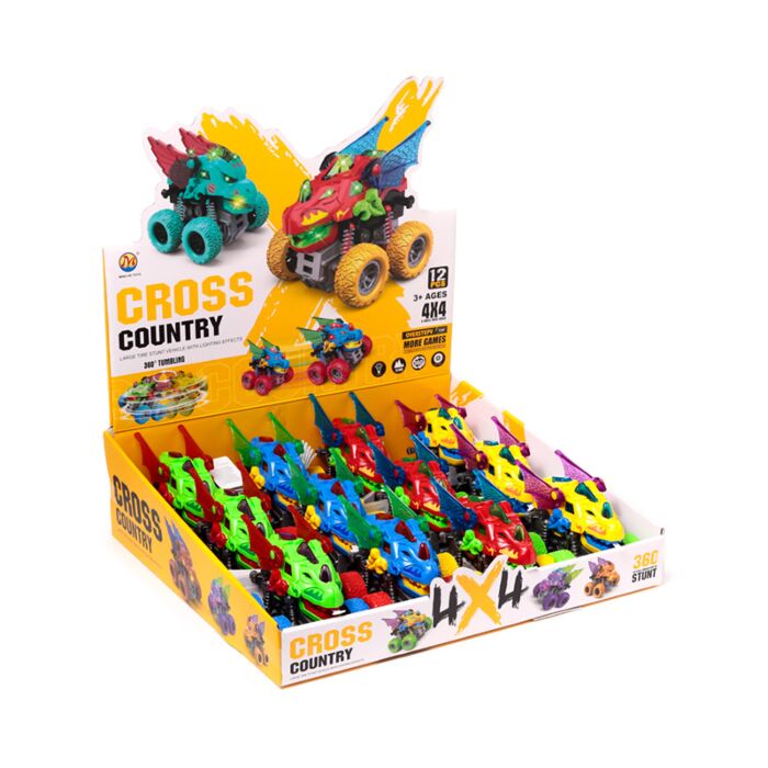 LED Off Road Dragon Head Stunt Truck Action Toy