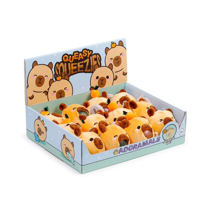 Queasy Squeezies Adoramals Capybara Plush Squeezy Toy