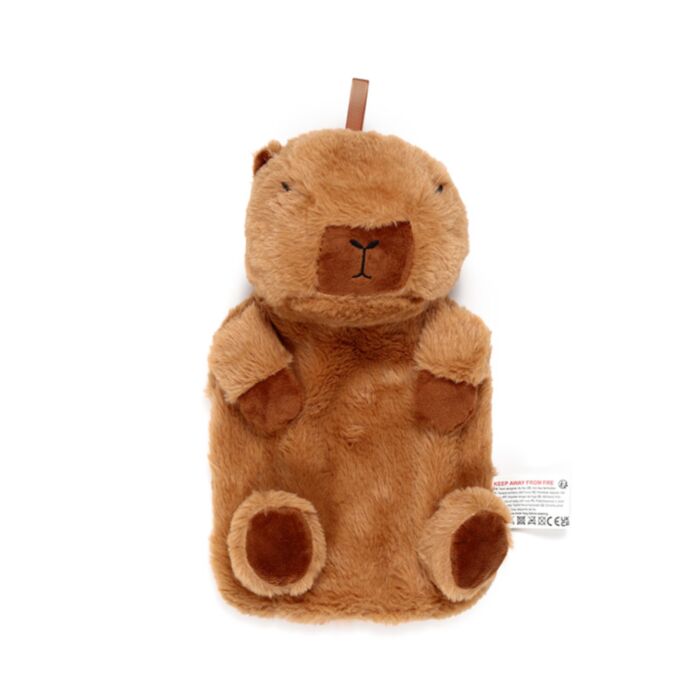 Capybara 650ml Hot Water Bottle with Plush Cover
