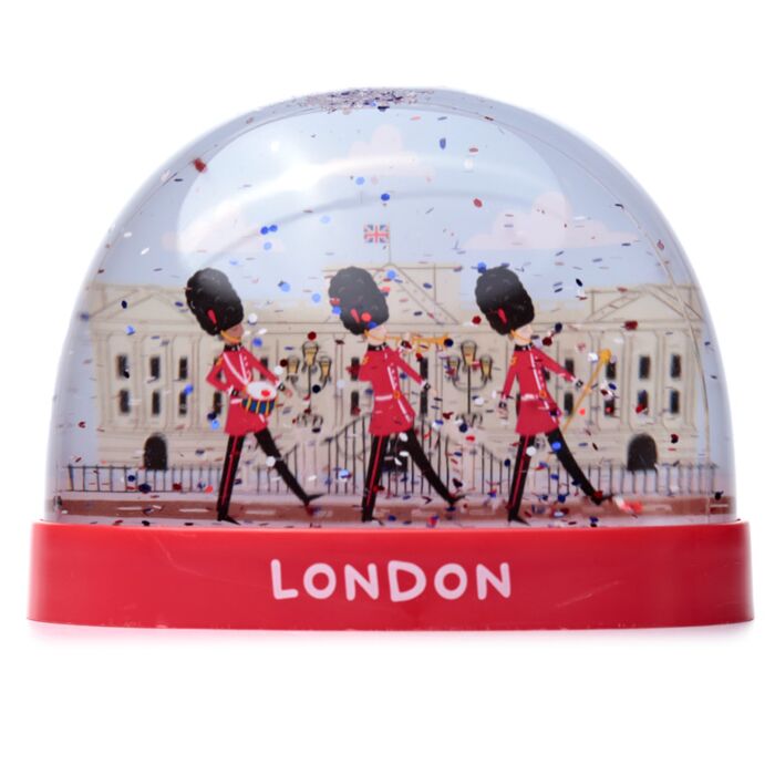London Souvenir Guardsman on Parade Large Glitter Snow Storm