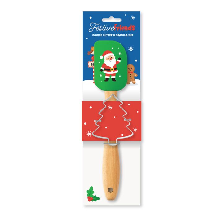 Festive Friends Christmas Spatula & Christmas Tree Cookie Cutter Set