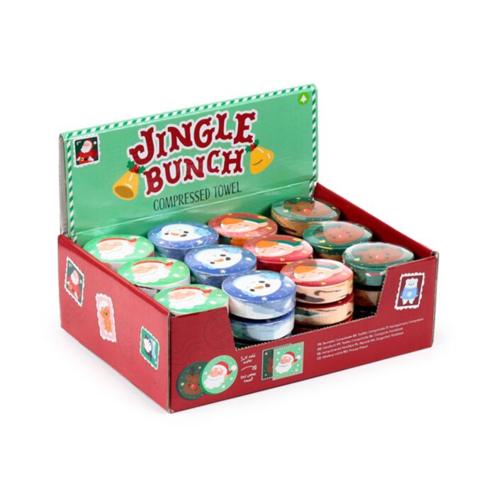 Jingle Bunch Christmas Compressed Travel Towel