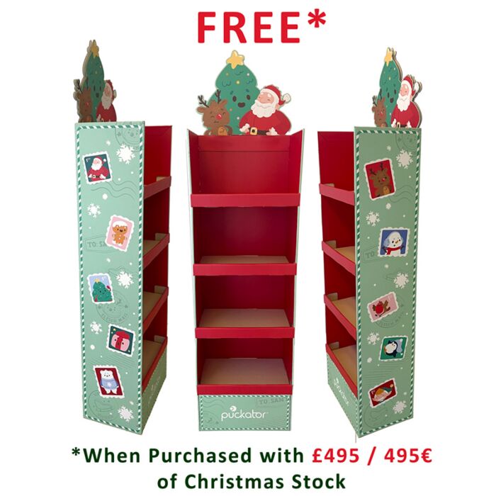 Jingle Bunch Christmas 4-Shelf FSDU Display Unit